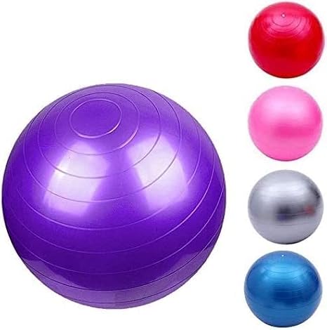WDX- Fitness Ball, Pilates, Yoga Ball, Fitness Ball, Baby Birth Ball Swiss Ball with Air Pump, Home Office Fitness Balance Training, Loose Weight Color: Purple
