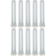 Sunlite PL13/E/SP41K Compact Fluorescent PL 4-Pin Single U-Shaped Twin Tube, 13 Watts, 720 Lumens, 4100K Cool White White, 4-Pin 2GX7 Base, 10 Pack