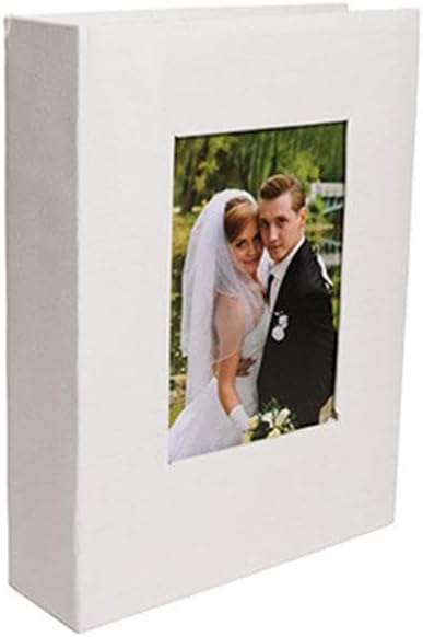 Deri 200'lük 10x15cm. Pencereli Krem Fotoğraf Albümü