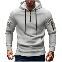 Hoodies for Men Full Zip Mens Hoodies Fleece Casual Drawstring Long Sleeve Sweatshirts Sports Hooded Jacket