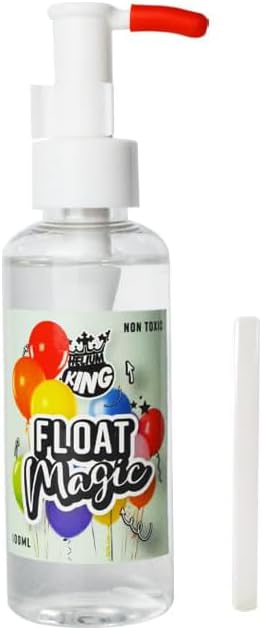 Helium King Float Magic Treatment for Helium Latex Balloons 100ml  3.5 oz - Treats up to 50 9" Balloons Make your balloons Hi Float up to 25 times longer than without Float Magic Treatment