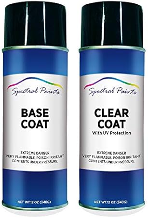 Spectral Paints Compatible/Replacement for Volkswagen L7 Panther Black Metallic Aerosol Touch-Up Spray Paint & Clear