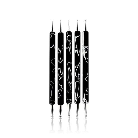 5Pcs Nail Dotting Tools Double-Ended Nail Art Embossing Stylus