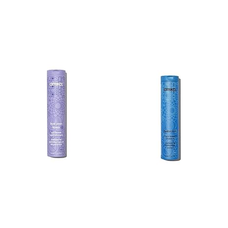 Amika bust your brass repair and hydro rush moisture shampoos, 275ml