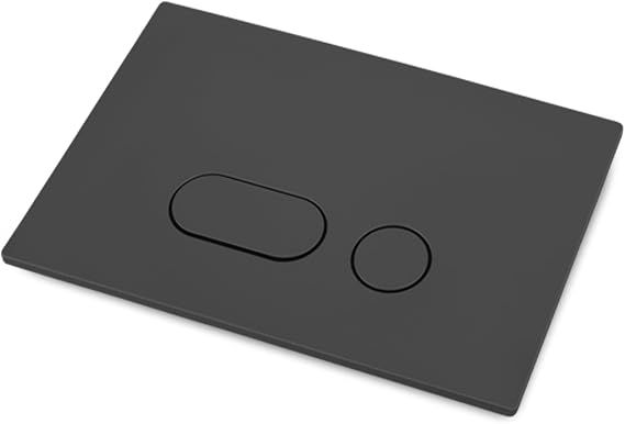 Push Plate Compatible with Geberit, Toilet Push Plate, Double Flush, with Flush Lever Set and Mounting Frame, Compatible with Geberit Sigma 01, 20, 30, 50, Up320 (Black)