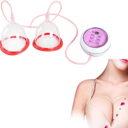 Electic Breast Massager,Breast Double Cup Care Instrument, Breast Enargement Device, Adjustable Mode and Intensiy,for Women Breast Health Care, Improve Sagging Breast