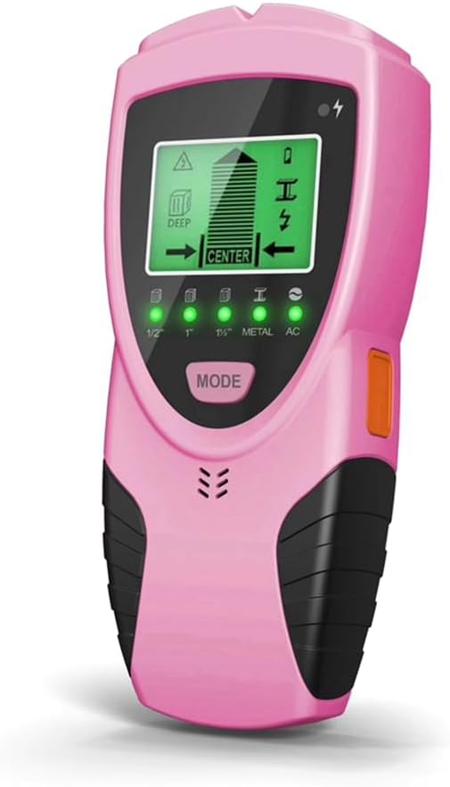 5-In-1 Wall Multi Function Scanner Edge Center Finding Digital Stud Finder Sensor, Pink