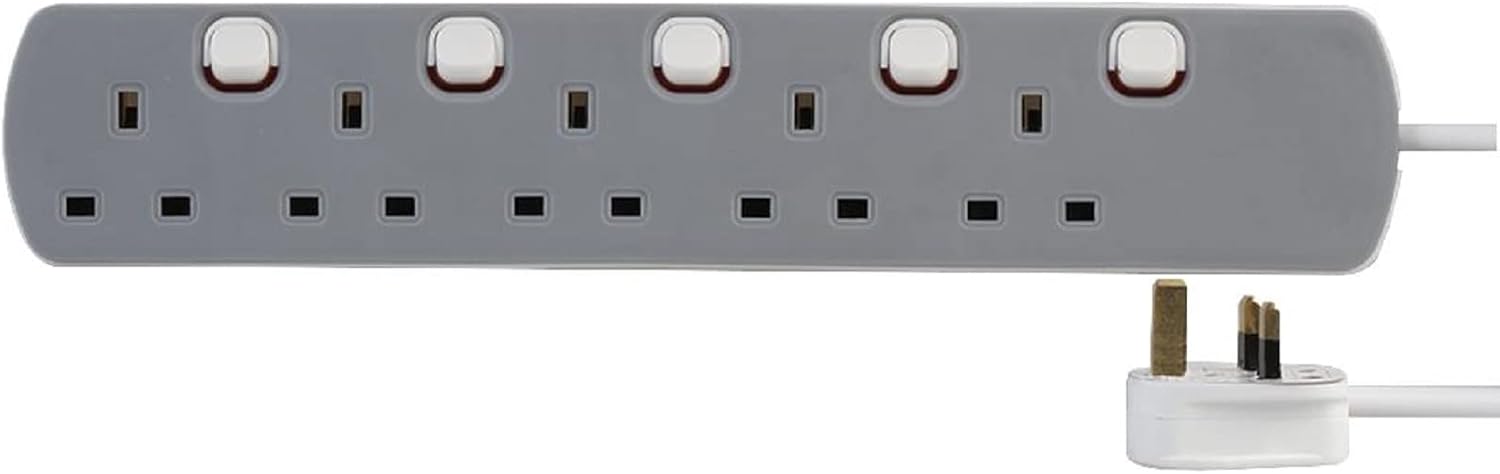Pro Elec 5-Gang Switched Extension Lead 13a 2m Cable