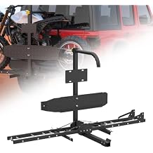 Motorcycle Hitch Carrier with Loading Ramp, Anti-Tilt Locking Device, 600 LBS Heavy Duty Motorcycle Carrier Mount for Dirt Bike Hauler Mount Rack, for Car, Truck with 2" Hitch Receiver
