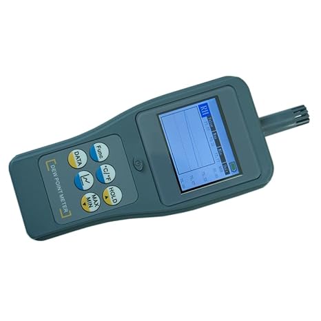 Dew Point Meter Dewpoint Meter with Resolution 0.01 990 Data Storage Real-time Measurement Graph Display Function for HVAC, Laboratories, Precision Manufacturing, Modern Agriculture,etc