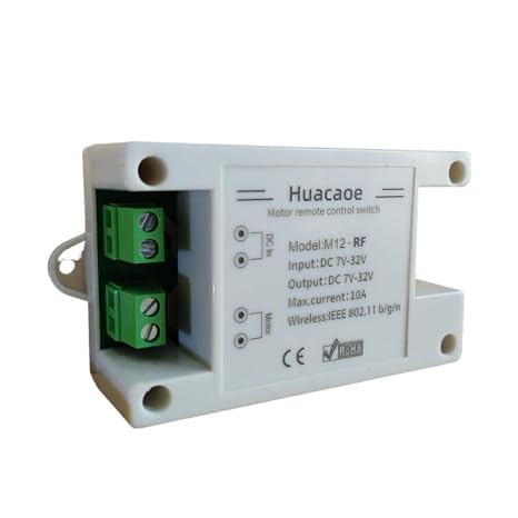 12v 24v Forward Reverse Remote Control Switch,DC 7-32v Smart Linear Actuator Controller,eWeLink Smart Wireless WiFi Relay Switch,Compatible with Alexa