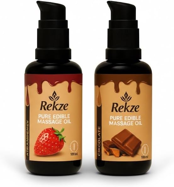 Rekze “Rekze Aromaterapi Masaj Yağı 100 ml – Çikolata ve Çilek Esanslı, Doğal Formül”
