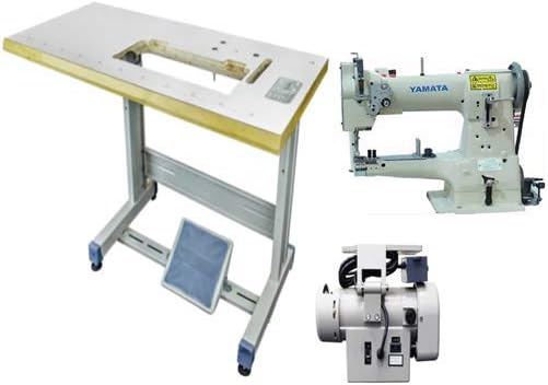 Yamata FY335A 10" Arm Cylinder Bed Walking Foot Sewing Machine with Servo Motor and Table.Assembly Required.DIY