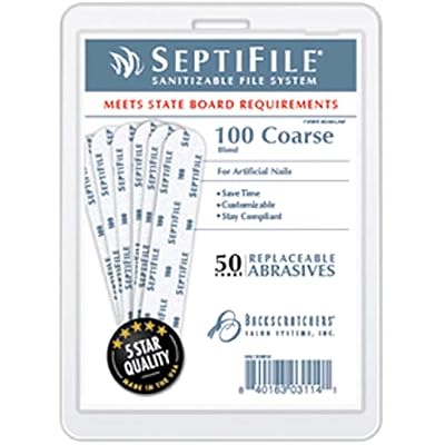 BACKSCRATCHERS 100 Coarse grit SeptiFile Refills - Set of 50 - Blending for Artificial Nails