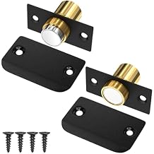 Closet Magnetic Catch Door Ball Catch Jiayi 2 Pack Door Ball Magnetic Latch Replacement Hardware Black Roller Door Latch Top Door Adjustable for Invisible Closet Gate Pantry Magnet Closing