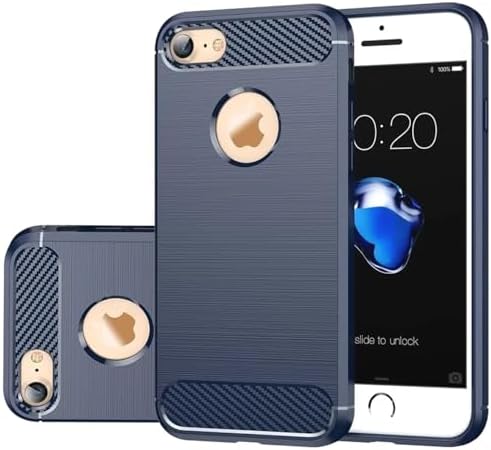 Case for iPhone 6 Case, Apple 6 Case, Slim Thin Carbon Fiber Phone Case TPU Soft Back Cases Anti-Scratch Shockproof Protective Cover for Apple iPhone 6 Blue