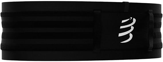COMPRESSPORT Free Belt Pro - Ergonomic - Ultralight - 6hrs of Autonomy - No Swinging - Large Compartment - Black