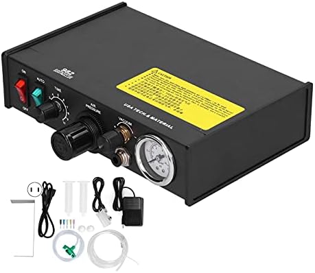 Semi Automatic Glue Dispenser Machine Precision Liquid Adhesive Controller for Solder Paste and Sealants with Timer & 0.01ml Accuracy (AC110V)