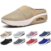 Women's Air Cushion Slip-On Breathable Orthopedic Walking Shoes, Heelless Mesh Sandals, Women's Orthopedic Sneakers