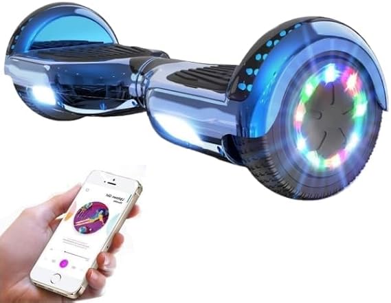 GeekMe Hoverboards Hoverboards for Kids 6.5 Inch with Bluetooth Speaker Beautiful LED Lights Gift for Kids and Teens