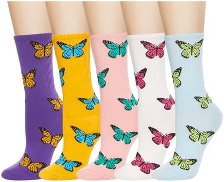 Benefeet Sox Cute Crew Socks Women Girls Fun Novelty Patterned Cotton Casual Socks Athletic High Ankle Sock