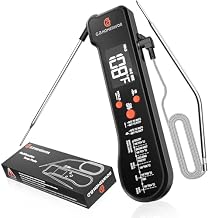 G.a HOMEFAVOR Meat Thermometer 3-in-1 Digital Instant Read Food Thermometer with Foldable Probe, Wired Probe, and Infrared Mode