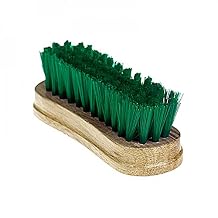 Horze Soft Face Wood Back Brush - Green - One Size