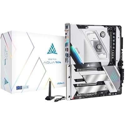 ASRock Z690 Aqua LGA1700 Motherboard 8 SATA3 DDR5 Dual Channel 6400 OC MHz 192GB EATX 2oz Copper PCB 12 Layer PCB SATA3 6.0 Gbs Thunderbolt WiFi 6E 2.5G LAN PCIe 5.0 M.2 Marvell 10G LAN