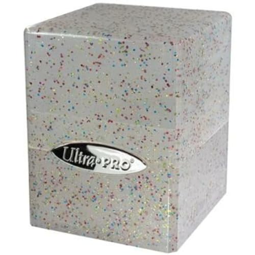Ultra PRO - Satin Cube 100 Card Deck Box Glitter Crystal - Protect Your Gaming Cards, Sports Cards or Collectible Cards In Ultra Pros Stylish Glitter Deck Box, Perfect for Safe Traveling