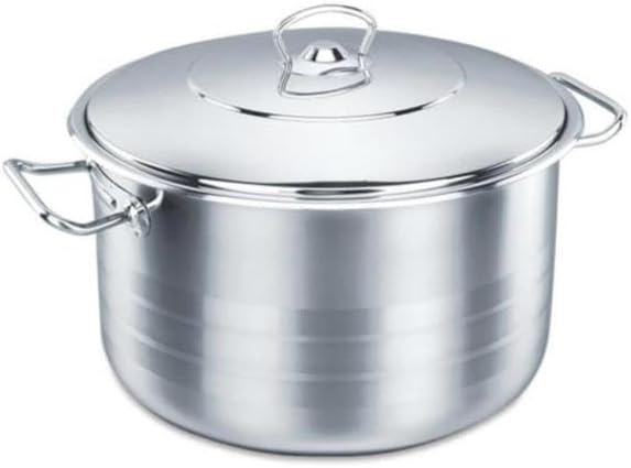 Korkmaz Astra2 Stainless Steel Pot, High-Performance Multi-Purpose Cookware with Lid, 22 Quart