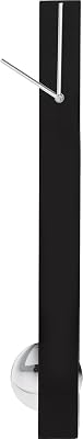 KARE Design Wall Clock Pendulum, ChromeBlack, Modern, Silent, Rectangular Shape, Home Decor, Large Wall Clock for Living Room, Hallway, Bedroom, Office, 65x6x6 cm HWD