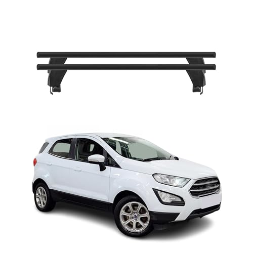 OMAC Aluminum Roof Rack Cross Bars for Ford EcoSport 2018-2022 Lockable T-Slots City Crash Tested Max 110 lbs  50 kg Black