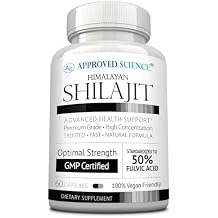Approved Science Himalayan Shilajit - 1000mg Serving, 50% Fulvic Acid - 30:1 Extract - High-Potency Shilajit Supplement - Third-Party Tested - 60 Vegan Capsules