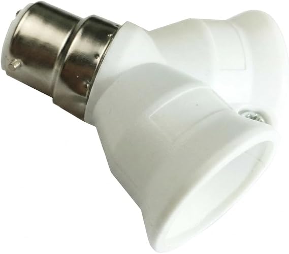 Lamp Socket Adapter Multi Bulb Holder E27 Double Socket Converter Unbranded Style Minimalist Design Suitable for Home Electrical Lighting Setup