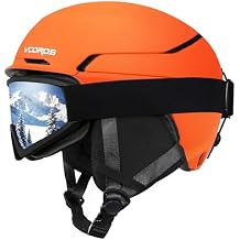 VCOROS Adult Ski Helmet with Goggles Set, Lightweight DXH-811 Snow Sport Helmet for Men and Women, Durable PC Shell, Shockproof Snowboard Helmet for Skiing Snowboarding Snowmobile