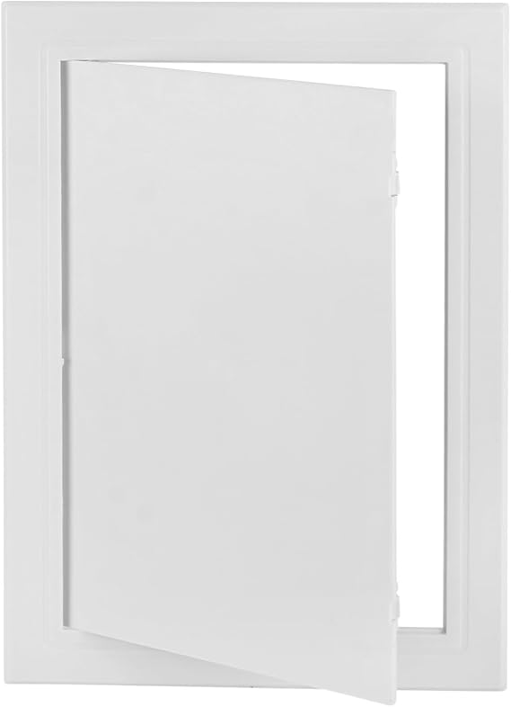 8x12 inch Plastic Access Panel for Drywall Ceiling Reinforced Plumbing Wall Access Doors Opening Flap Cover Plate Removable Hinged 20cm x 30cm, White