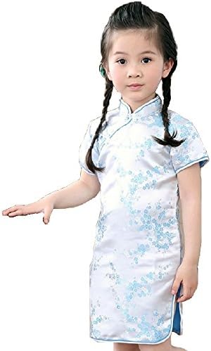 Hooyi Floral Baby Girl Blossom Qipao Cheongsam Infantis Chi-pao Traditional Dresses Clothing
