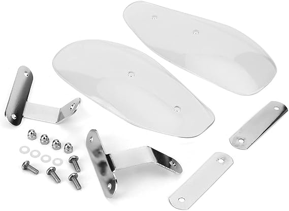 Strong Flexibility 10mm 0.4in Universal Motorcycle Handguard handlebar wind deflector Hand Shield Guards Guard Wind Deflector Protector (Transparent)