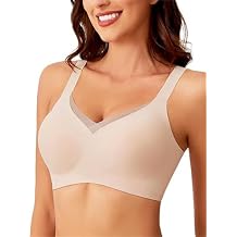 Women's Wireless V-Neck Crossover Mesh Seamless Push-Up Bra