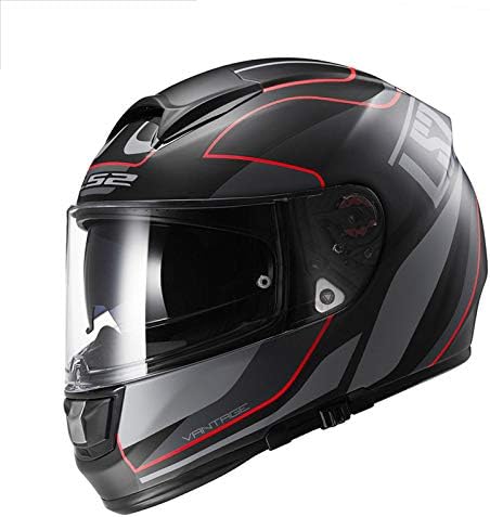 LS2 Helmets Citation Road Touring Vantage Full Face Motorcycle Helmet with Twin Shield System (XX-Large, Vantage Red)