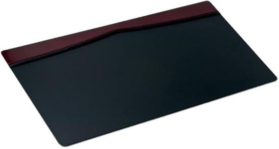 Dacasso Burgundy Leather 34" X 20" Top-Rail Desk Pad