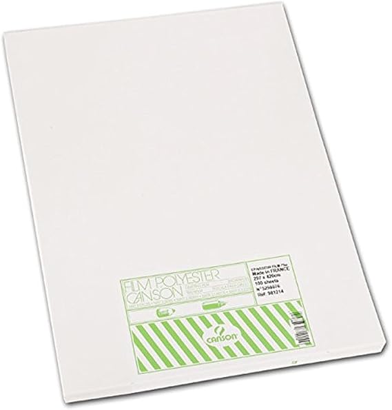 Canson A3 75 Translucent Mat Coated Polyester Film (Pack of 100 Sheets)