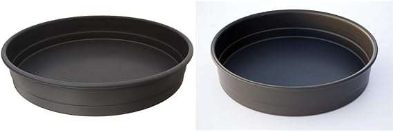LloydPans Chicago Style Deep Dish Stacking Pizza Pans, Pre-Seasoned Tuff Kote (1, 12 X 2.25 inch) & 10x2.25 inch, Deep Dish Pizza Pan. Pre-Seasoned PSTK, Self-Stacking Pan.