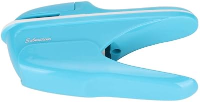 Stapleless Stapler, Staple Stapler, No Holes, Labor Saving Structure, ABS Material, Blue