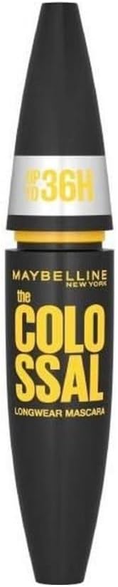 Maybelline New York Waterproof Mascara for Volume, Long-Lasting Black Mascara, The Colossal 36H, No. 1 Very Black, 1 x 10 ml