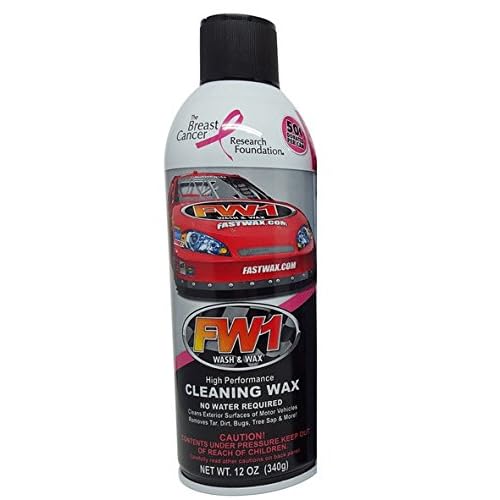 FW1 Waterless Wash & Wax Polish with Carnauba (12oz) by Fast Wax (3 cans)