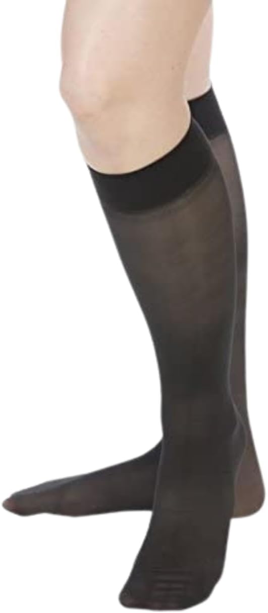 Allegro Women's Sheer Knee High Light Compression Stockings 8-15 mmHg