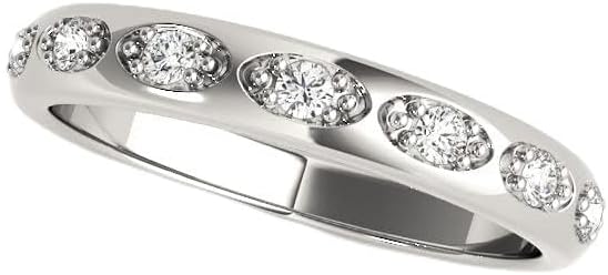 Pave Half Eternity Ring | 0.25ct to 2.00ct D/VVS Lab Diamond | 9K/18K Gold & 950 Platinum | UK Hallmarked | Gift for Women