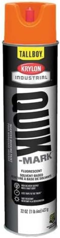 Krylon Industrial Inverted Marking Paint, 22 oz., Fluorescent Orange, Solvent -Based T03702007-1 Each