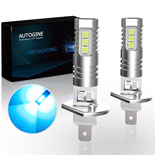 H1 LED Fog Light Bulbs, 2000 Lumens Extremely Bright 3030-SMD H1 LED Bulbs with Projector for Auto Motorcycle Cars Trucks SUV Fog DRL Lights8000K Ice Blue